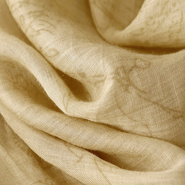 Buddha Stones夏 Vネック レースアップ 半袖 コットンリネン レディース ミディドレス ポケット付き - image 9