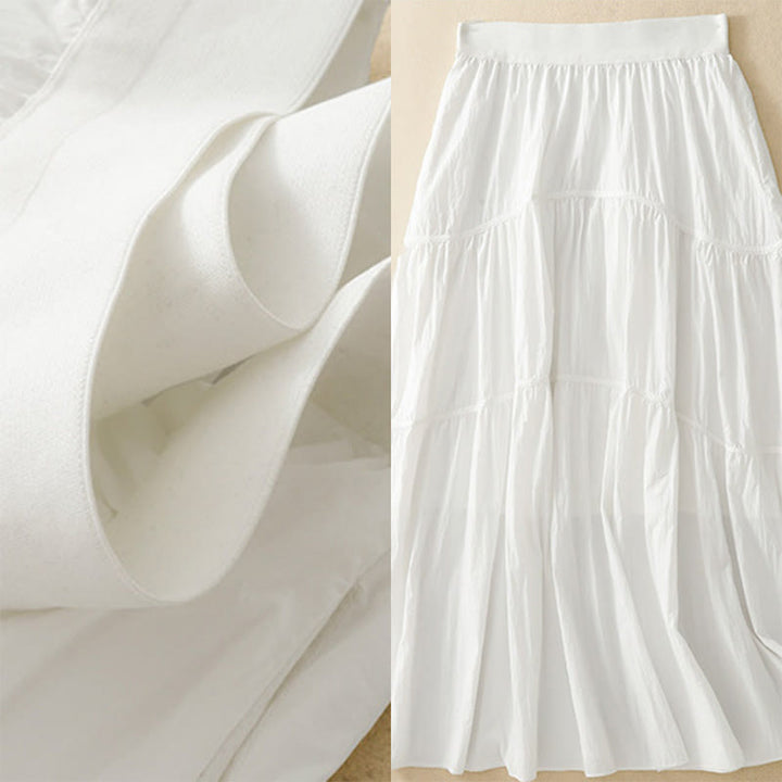 Buddha Stonesのシンプルなライン、伸縮性のあるウエスト、ポケット付きレディーススカート - image 9