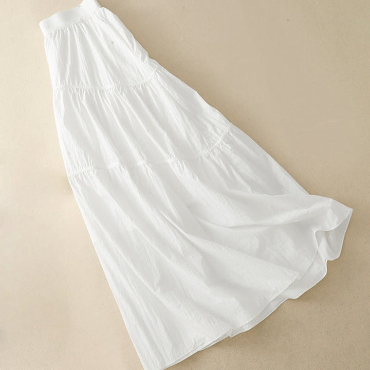 Buddha Stonesのシンプルなライン、伸縮性のあるウエスト、ポケット付きレディーススカート - image 2