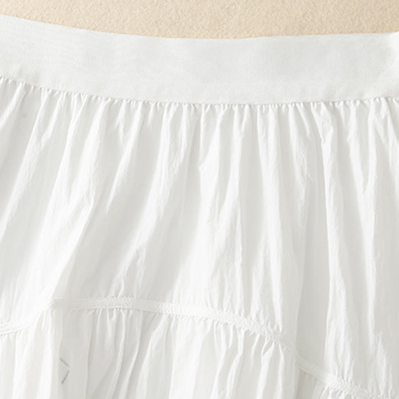 Buddha Stonesのシンプルなライン、伸縮性のあるウエスト、ポケット付きレディーススカート - image 4