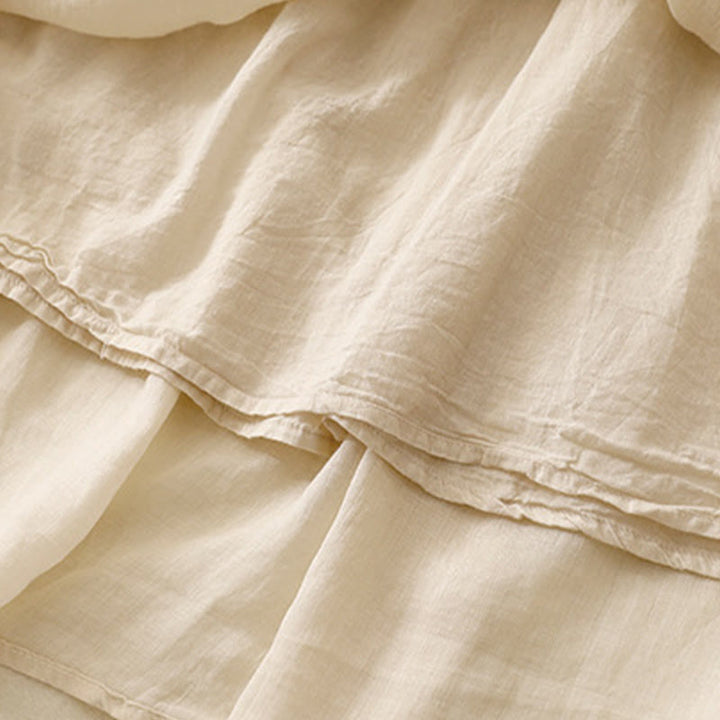 Buddha Stones夏 無地 伸縮性ウエスト ドローストリング レディース スカート - image 24