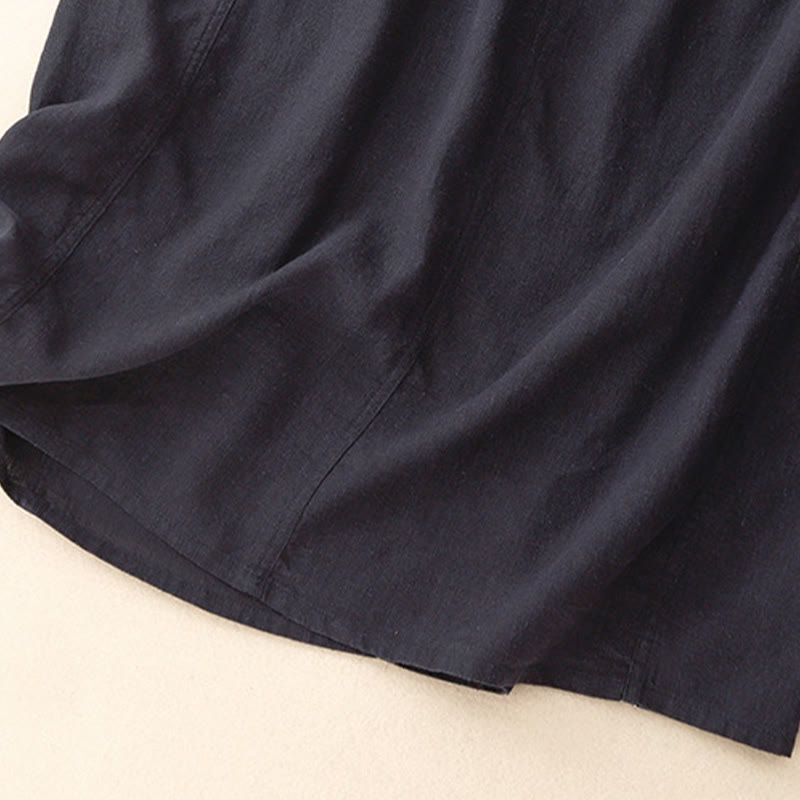 Buddha Stonesドローストリング Aライン ゴムウエスト コットン レディース スカート - image 4