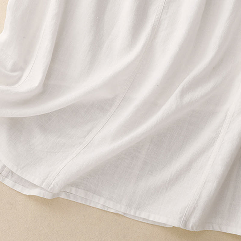 Buddha Stonesドローストリング Aライン ゴムウエスト コットン レディース スカート - image 11