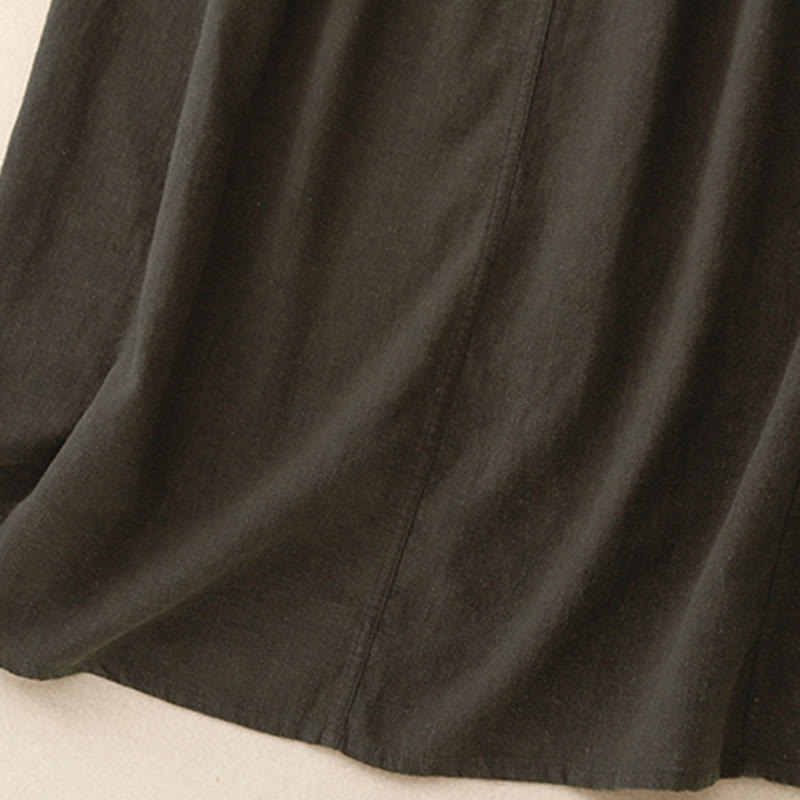 Buddha Stonesドローストリング Aライン ゴムウエスト コットン レディース スカート - image 17