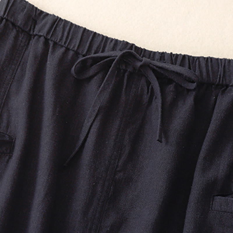 Buddha Stonesドローストリング Aライン ゴムウエスト コットン レディース スカート - image 2