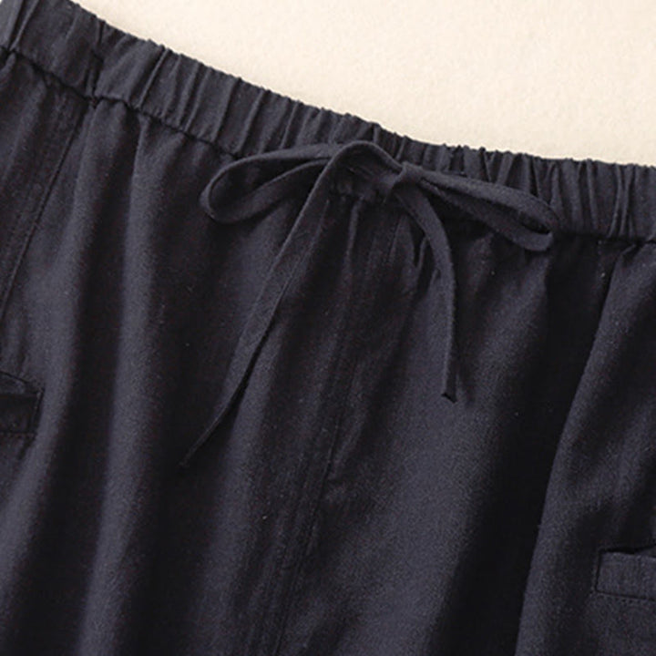 Buddha Stonesドローストリング Aライン ゴムウエスト コットン レディース スカート - image 2