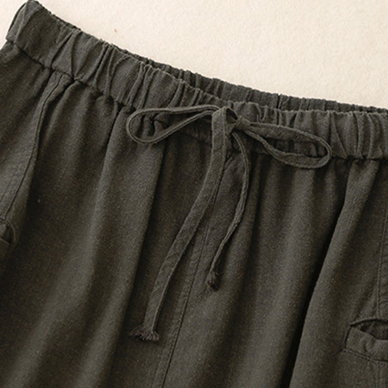 Buddha Stonesドローストリング Aライン ゴムウエスト コットン レディース スカート - image 15