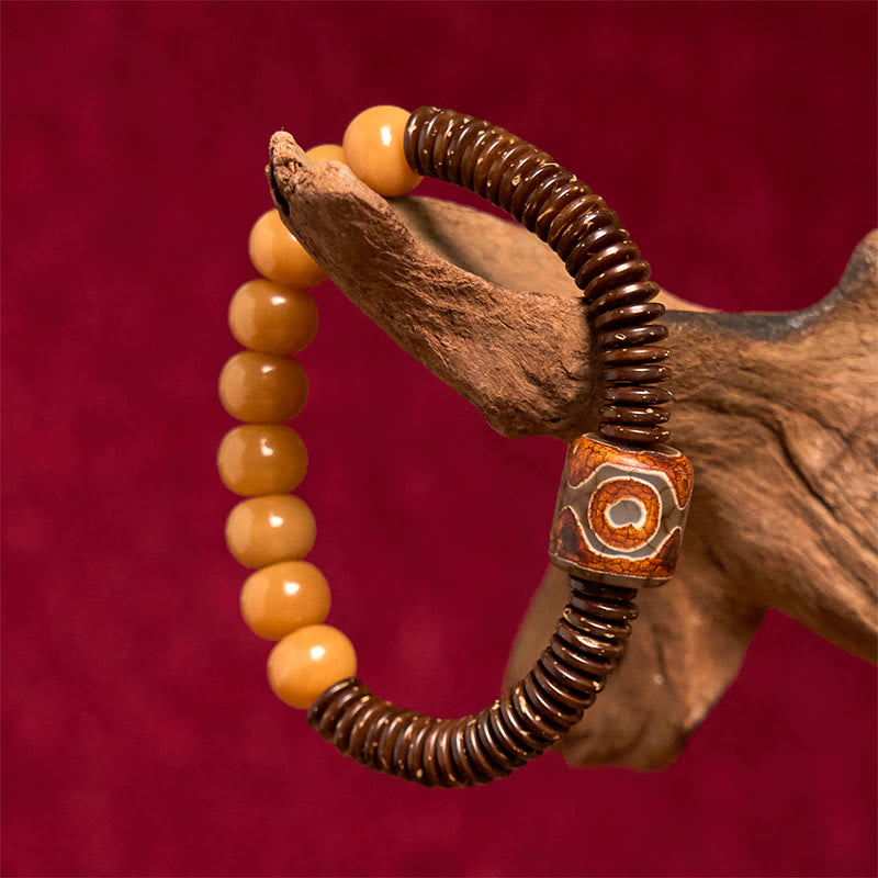 Buddha Stonesチベット菩提樹シードビーズ ココナッツシェル ウィズダムブレスレット