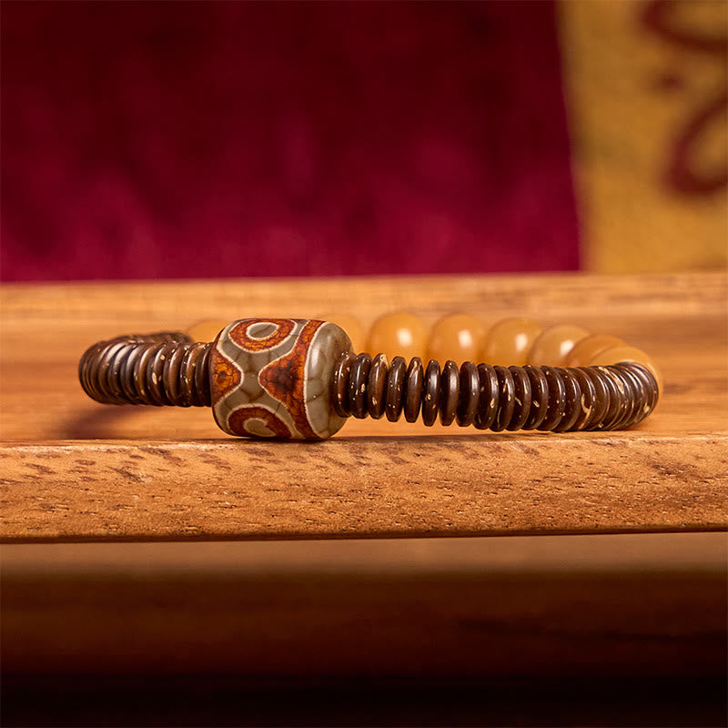 Buddha Stonesチベット菩提樹シードビーズ ココナッツシェル ウィズダムブレスレット