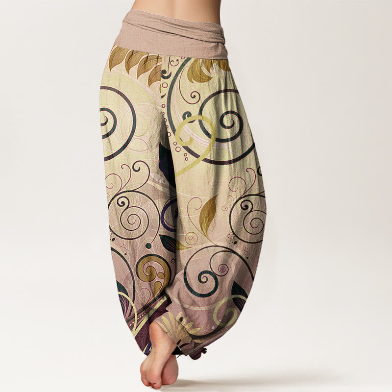 Buddha Stonesコットン カジュアル バイニング 花柄 レディース ハーレムパンツ - image 8