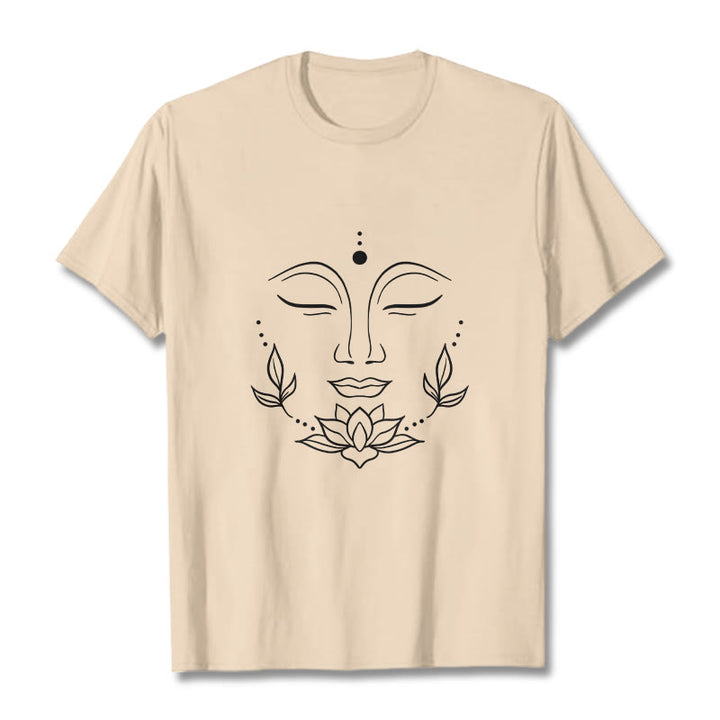 Buddha Stonesカジュアル 仏陀の顔 蓮の花柄 Tシャツ - ビスク - 2XL - image 9