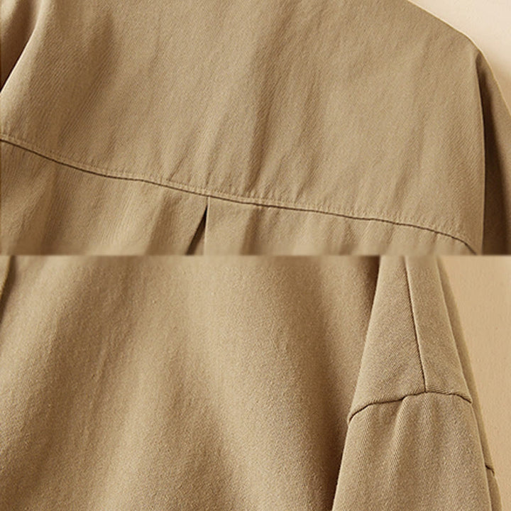 Buddha Stones秋 不規則なデザイン 長袖 レディース コットンリネン ラペルジャケット ポケット付き - image 6