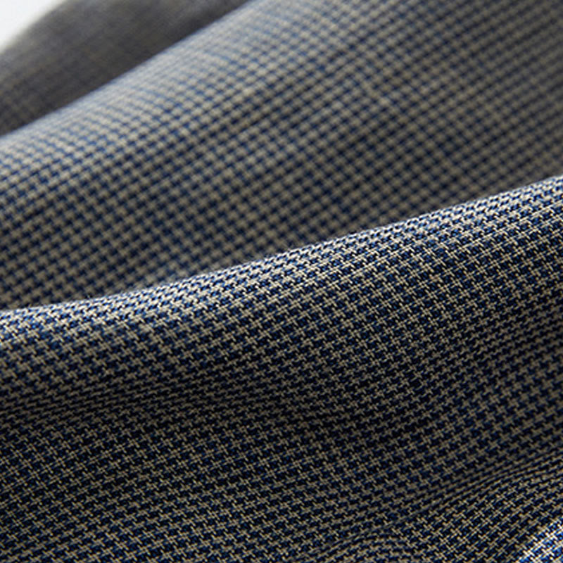 Buddha Stones Commute DimGray チェック柄 ランタン 長袖 コットンリネン ミディドレス ポケット付き - image 6