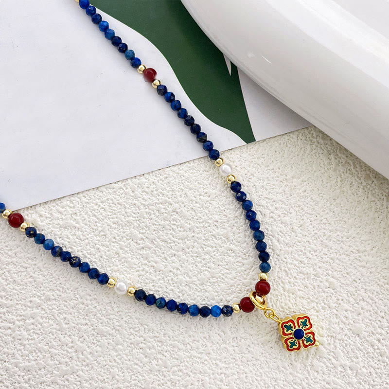 Buddha Stonesラズライトパール ポジティブネックレスペンダント - image 2