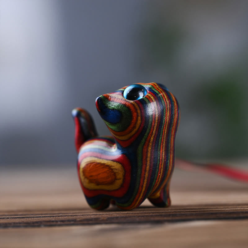 Buddha Stonesレインボーユーカリ かわいい猫動物 落ち着いた装飾 - image 1