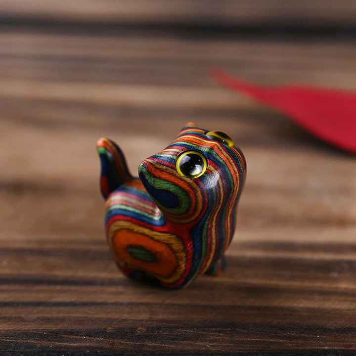 Buddha Stonesレインボーユーカリ かわいい猫動物 落ち着いた装飾 - イエローアイ（33*21*32mm） - image 5