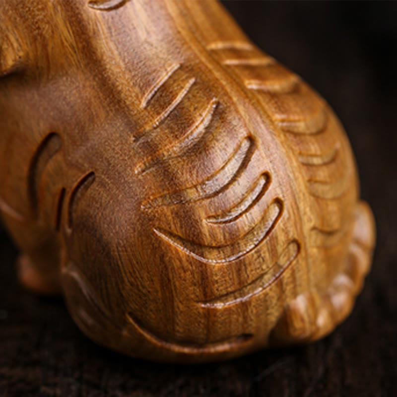 Buddha Stones緑白檀 かわいい虎の動物 ポジティブな装飾 - image 12