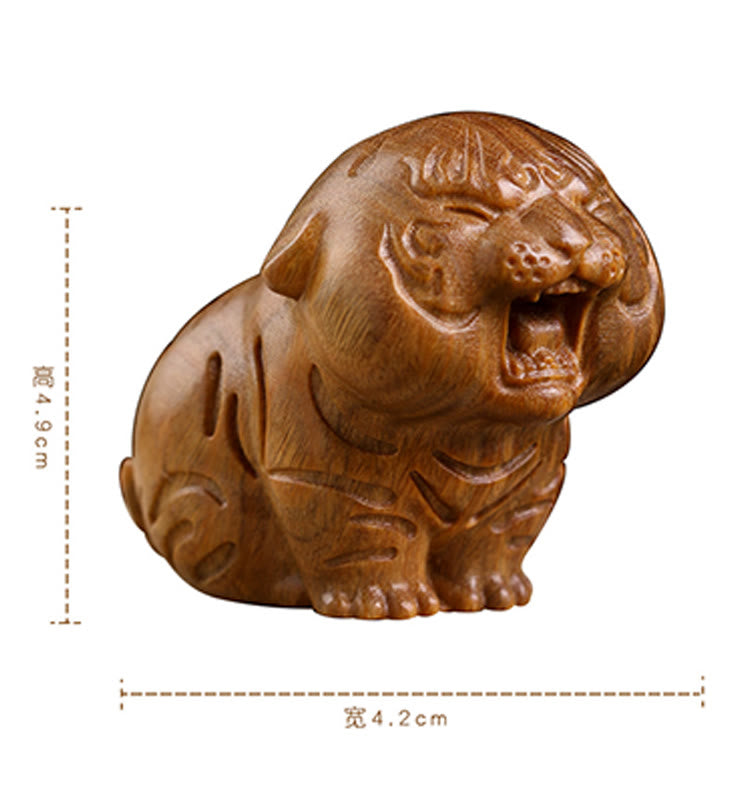 Buddha Stones緑白檀 かわいい虎の動物 ポジティブな装飾 - image 13