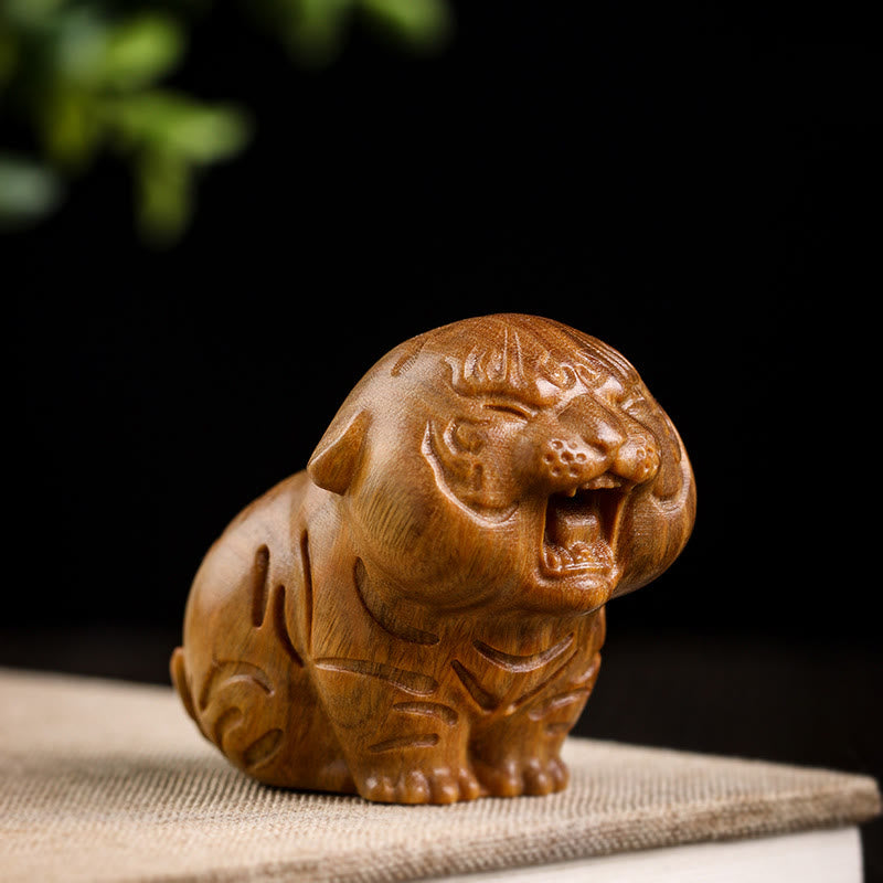 Buddha Stones緑白檀 かわいい虎の動物 ポジティブな装飾 - image 9