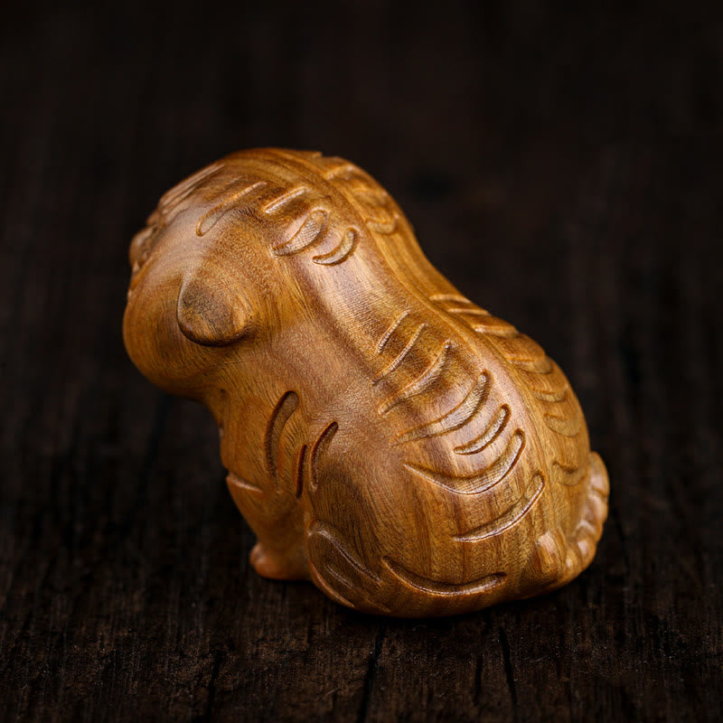 Buddha Stones緑白檀 かわいい虎の動物 ポジティブな装飾 - image 3