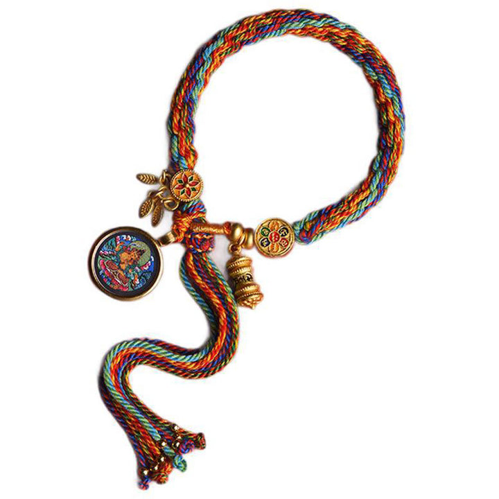 Buddha Stonesタンカ チベットの十二支 ザキラム カラフルなロープ接続ストリングブレスレット - image 3