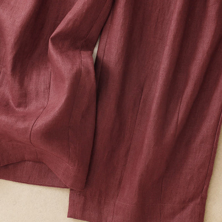 Buddha Stonesサマープレーン レディース コットンリネン ハーレムパンツ ポケット付き - image 7