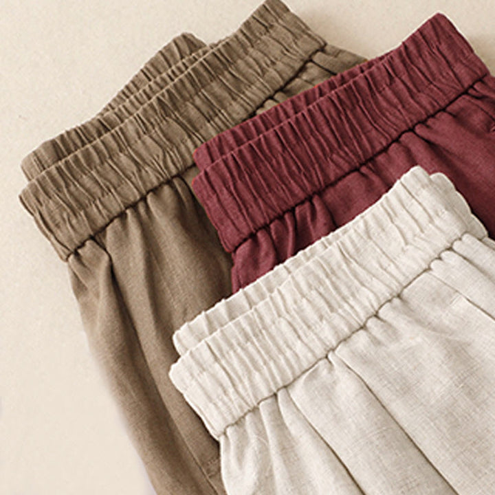 Buddha Stonesサマープレーン レディース コットンリネン ハーレムパンツ ポケット付き - image 21