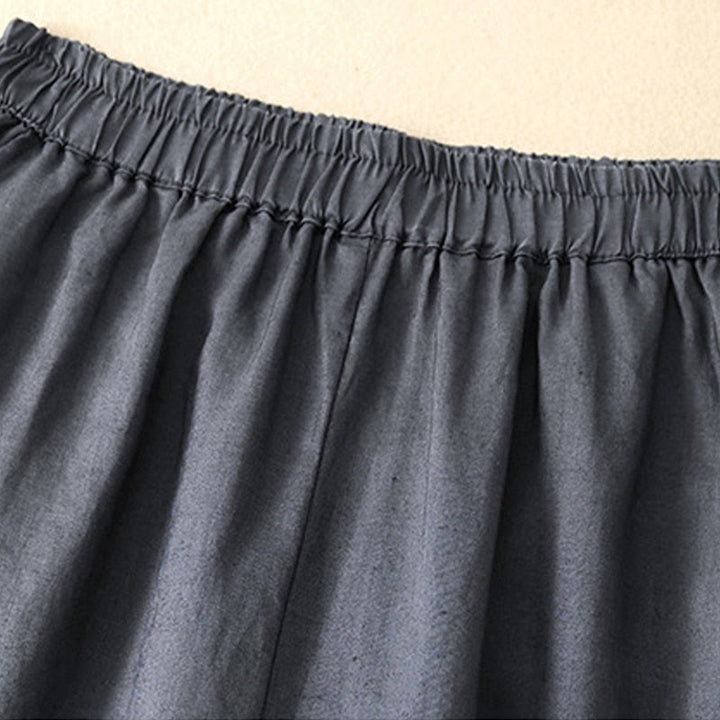 Buddha Stonesカジュアル 無地 クロップドパンツ レディース コットンリネン ハーレムパンツ ポケット付き - image 2