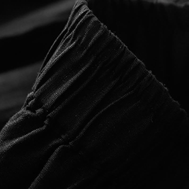 Buddha Stonesカジュアル 無地 クロップドパンツ レディース コットンリネン ハーレムパンツ ポケット付き - image 11