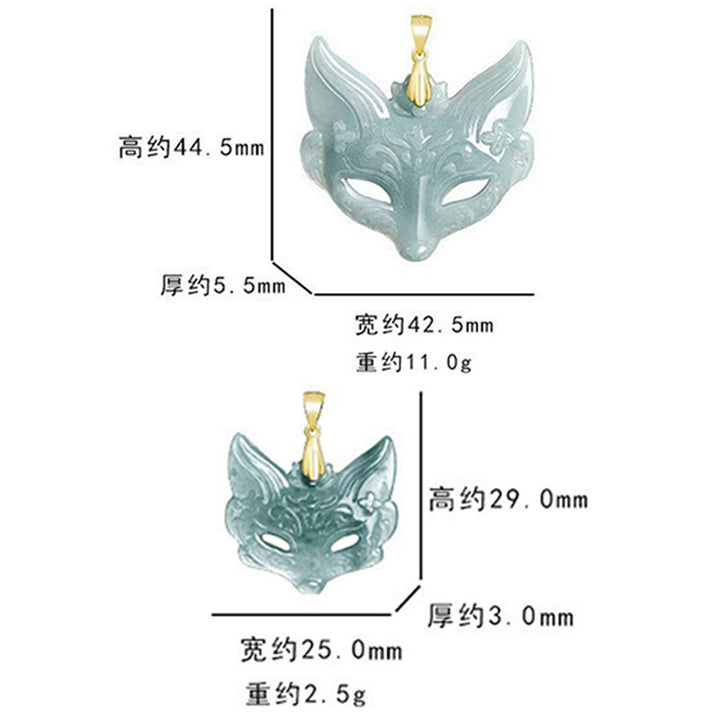 Buddha Stones狐面 翡翠 チタン鋼 ネックレス 幸運のペンダント - image 12