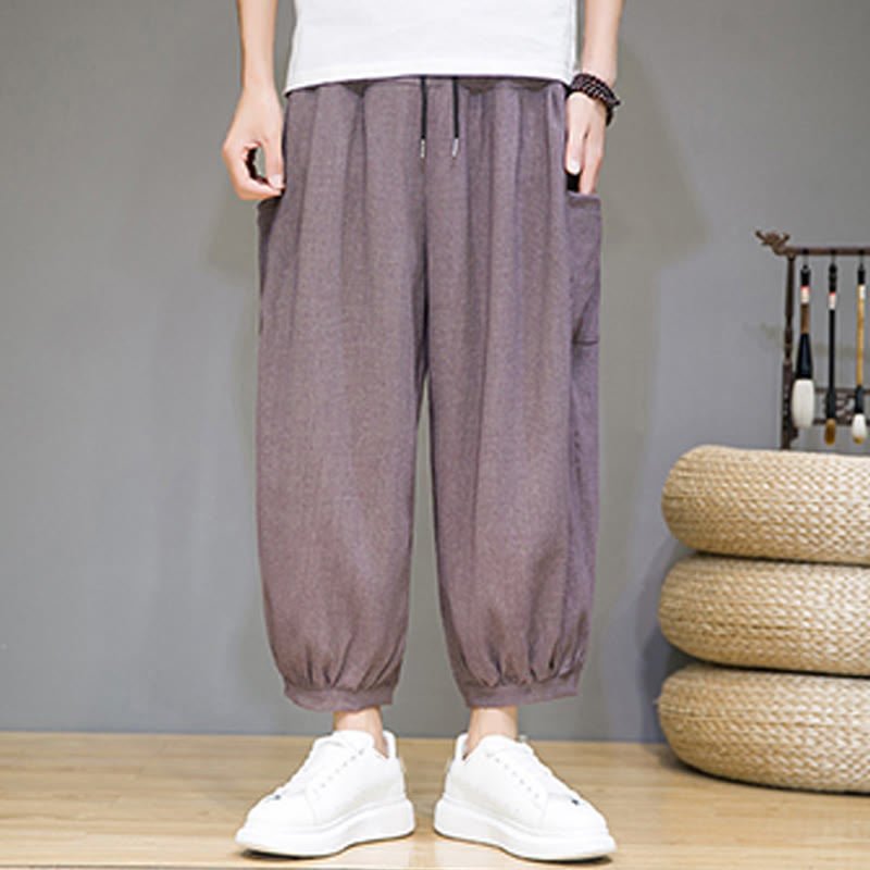 Buddha Stonesカジュアル 7-8丈 クロップド メンズ ハーレムパンツ サイドポケット付き - image 31