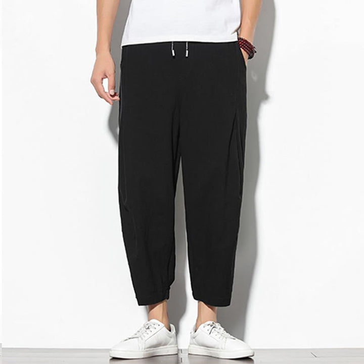 Buddha Stones夏 メンズ 7-8丈 コットンリネン キャロットパンツ ポケット付き - image 15