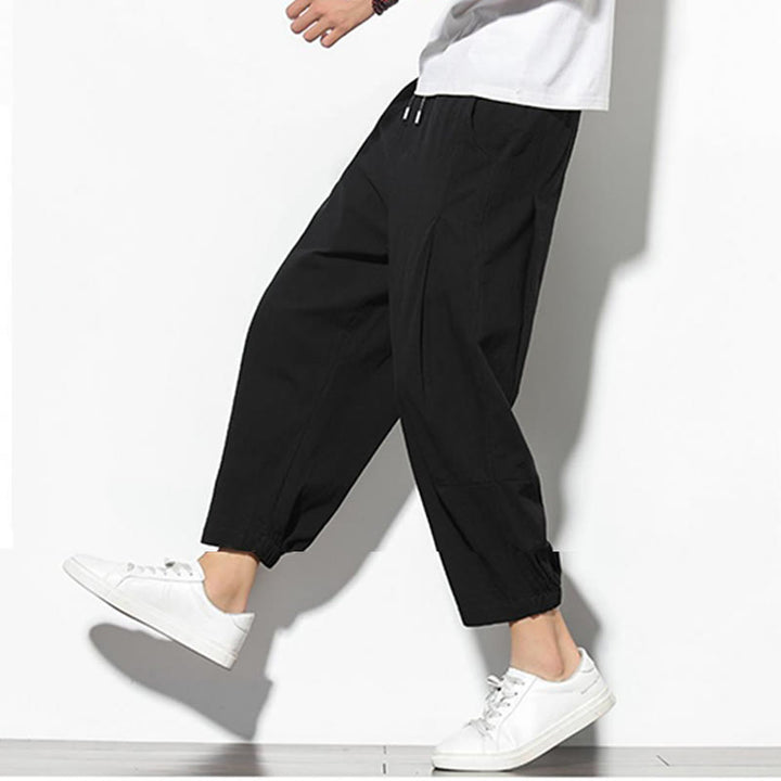 Buddha Stones夏 メンズ 7-8丈 コットンリネン キャロットパンツ ポケット付き - image 20