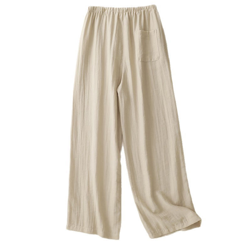 Buddha Stonesサマードローストリングデザイン レディース ワイドレッグパンツ ポケット付き - image 15