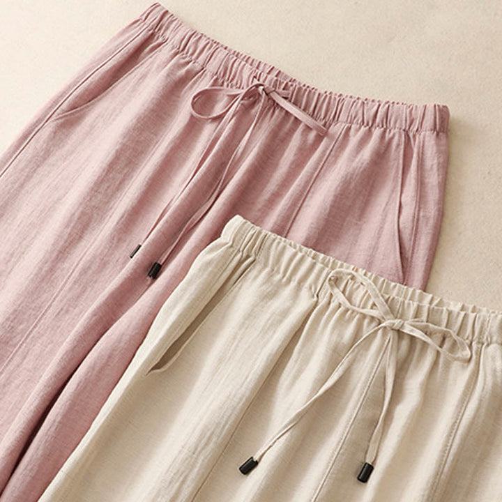 Buddha Stonesサマードローストリングデザイン レディース ワイドレッグパンツ ポケット付き - image 17