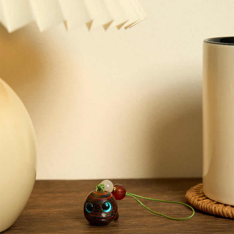 Buddha Stonesレインボーユーカリ イルカ 彫刻 ポジティブキーホルダー 携帯電話吊り下げ装飾 - image 15