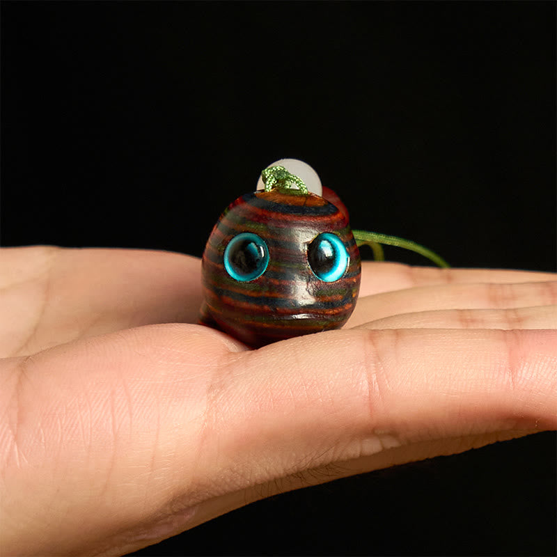 Buddha Stonesレインボーユーカリ イルカ 彫刻 ポジティブキーホルダー 携帯電話吊り下げ装飾 - image 12