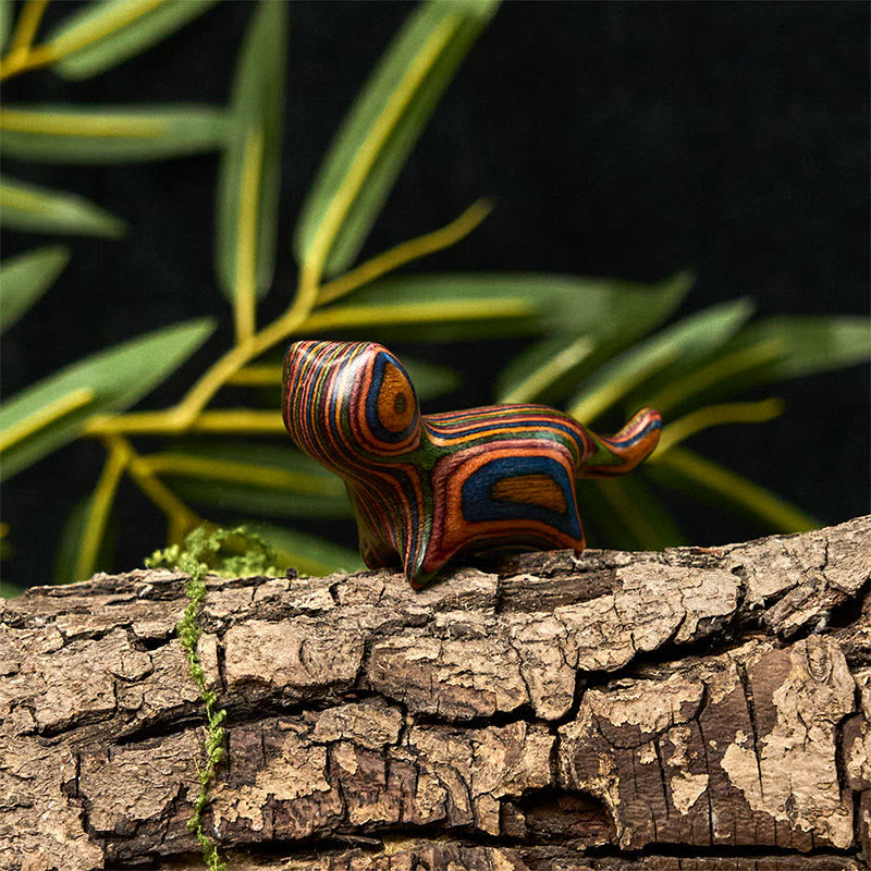 Buddha Stonesミニレインボーユーカリウォーキングキャット彫刻ストレス軽減装飾 - image 7