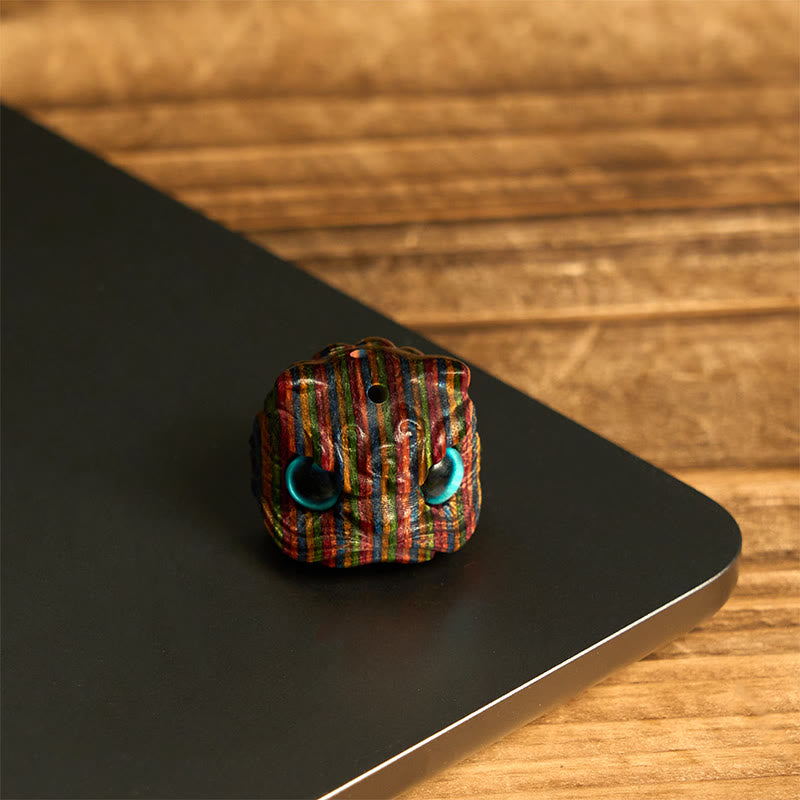 Buddha Stones2個 ミニ レインボー ユーカリ ダンシングライオン 彫刻 バランス装飾 - image 5