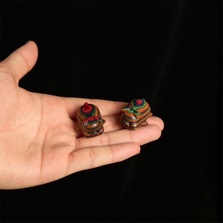 Buddha Stones2個 ミニ レインボー ユーカリ 豚 彫刻 ポジティブ デコレーション - image 4