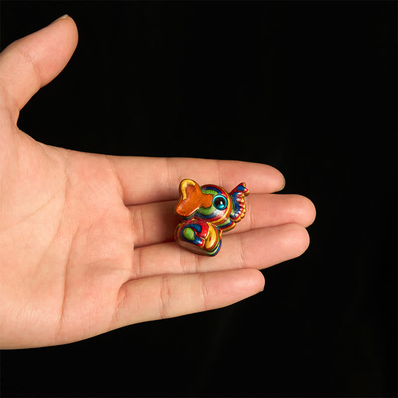 Buddha Stones ミニレインボーユーカリ象彫刻力を象徴する装飾品2個セット - image 9
