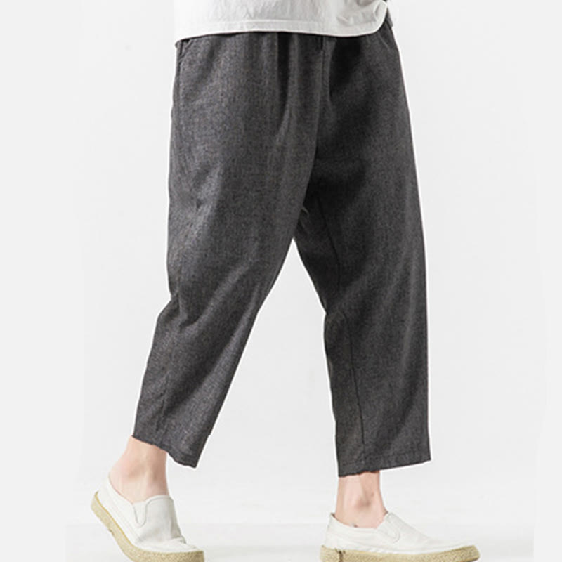 Buddha Stonesサマープレーン メンズ 7-8丈 コットンリネンパンツ ポケット付き - image 15
