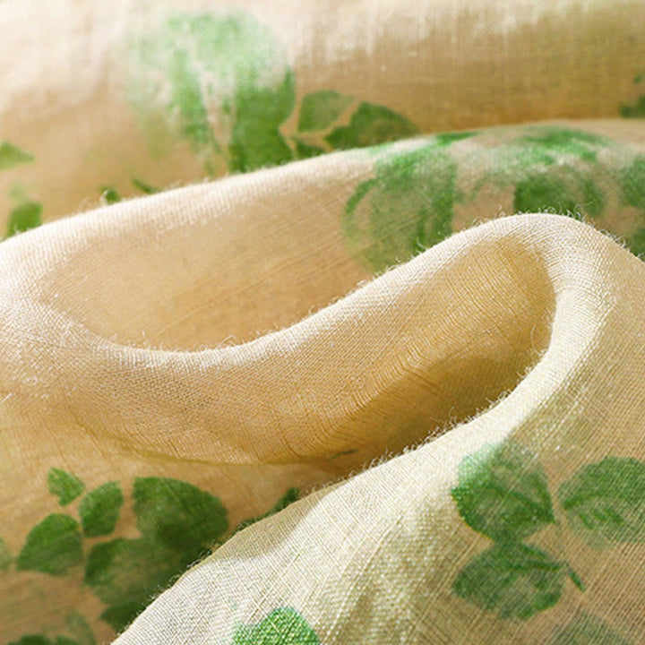 Buddha Stonesプリントボタンドローストリングハイウエスト半袖コットンミディドレス（ポケット付き） - image 17