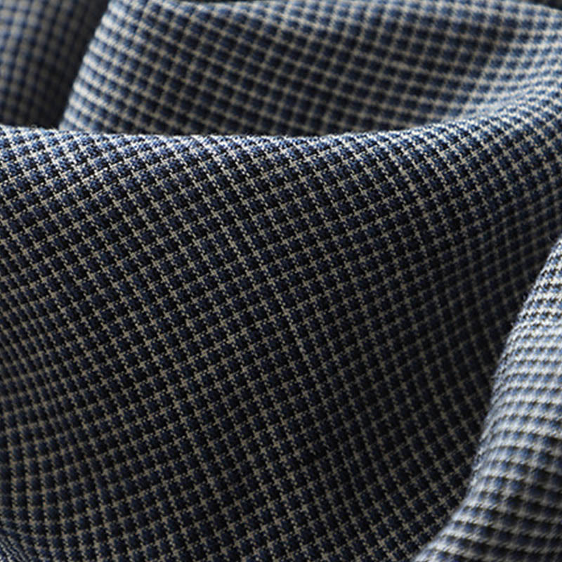 Buddha Stones Commute ミッドナイトブルー レースアップ ハーフスリーブデザイン コットンリネン ミディドレス ポケット付き - image 8