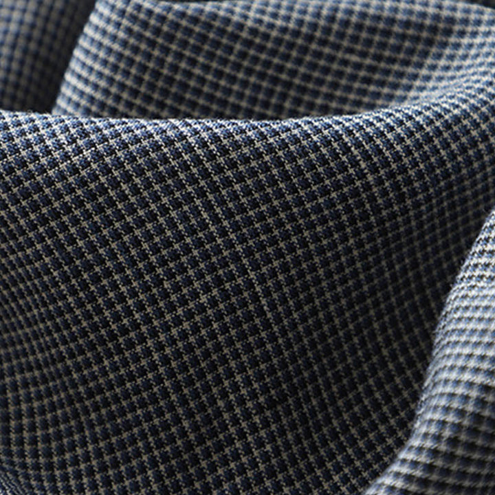 Buddha Stones Commute ミッドナイトブルー レースアップ ハーフスリーブデザイン コットンリネン ミディドレス ポケット付き - image 8