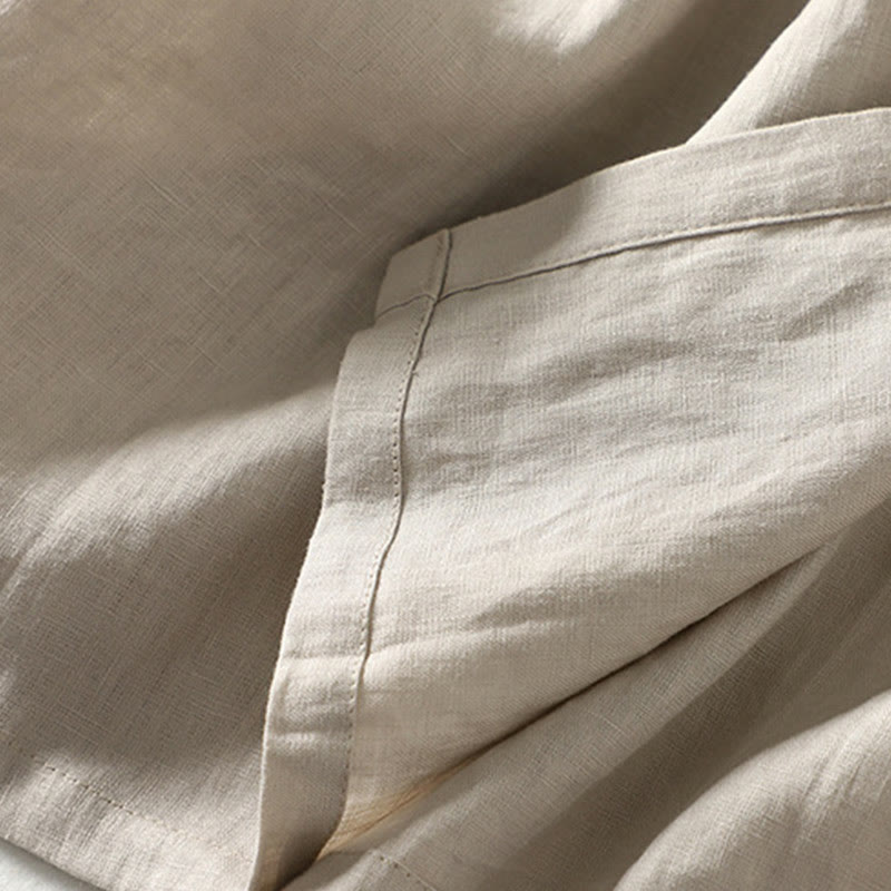 Buddha Stonesボタンデザイン レディース コットンリネン 長袖コート ポケット付き - image 8