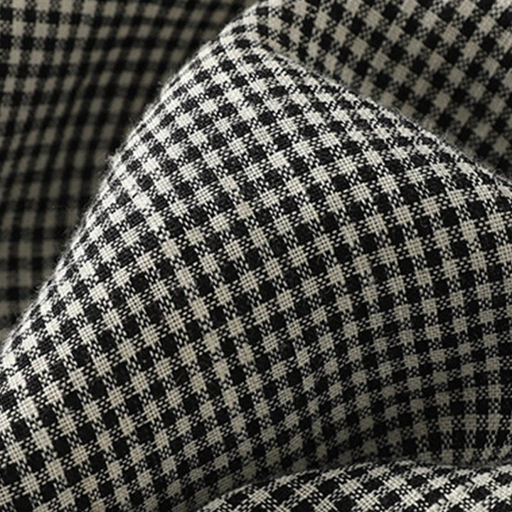 Buddha Stonesチェック柄 ドローストリング レディース コットンリネン ハーレムパンツ ポケット付き - image 5