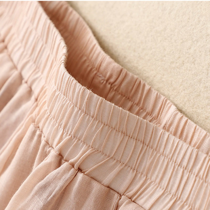 Buddha Stones刺繍柄レディースコットンリネンハーレムパンツ（ポケット付き） - image 18