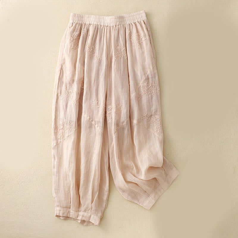 Buddha Stonesの刺繍模様入りレディースハーレムパンツ（ポケット付き） - ミスティローズ - US12、 UK/AU16、 EU44 (3XL) - image 10
