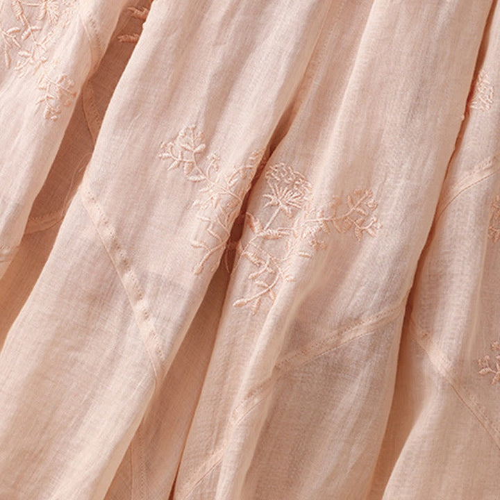 Buddha Stones刺繍柄レディースコットンリネンハーレムパンツ（ポケット付き） - image 14